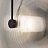 Дизайнерский настенный светильник в виде диска из рифленого стекла EMMEN Черный фото 6