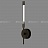 Настенный светильник с двумя плафонами вытянутой цилиндрической формы на металлическом основании VALA WALL A черный фото 3