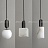 Серия подвесных светильников с плафонами различных геометрических форм из натурального белого мрамора A1 черный фото 22