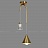 Подвесной светильник с двумя конусообразными плафонами из металла и кристалла ADRIELL латунь фото 3