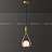 Подвесной светильник с шарообразным рельефным плафоном из хрусталя на каплевидном каркасе из металла HOOP DROP LUX фото 8