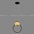 Дизайнерский подвесной светильник в виде светодиодного кольца с декоративным металлическим шаром SIGHT фото 11