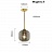 Подвесной стеклянный светильник со спиральным декоративным элементом вокруг лампы SCREW SMOKY B фото 3