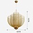 Дизайнерская светодиодная люстра с сетчатым каркасом MESHMATICA 45 см   Золотой фото 4