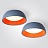 Минималистский светодиодный потолочный светильник PLICA 2 48 см  Красный фото 2