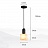 Серия подвесных светильников с плафонами различных геометрических форм из натурального белого мрамора A1 черный фото 13