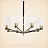 Потолочная люстра в американском стиле SILKY 6 плафонов Латунь фото 14