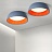Минималистский светодиодный потолочный светильник PLICA 2 48 см  Красный фото 4